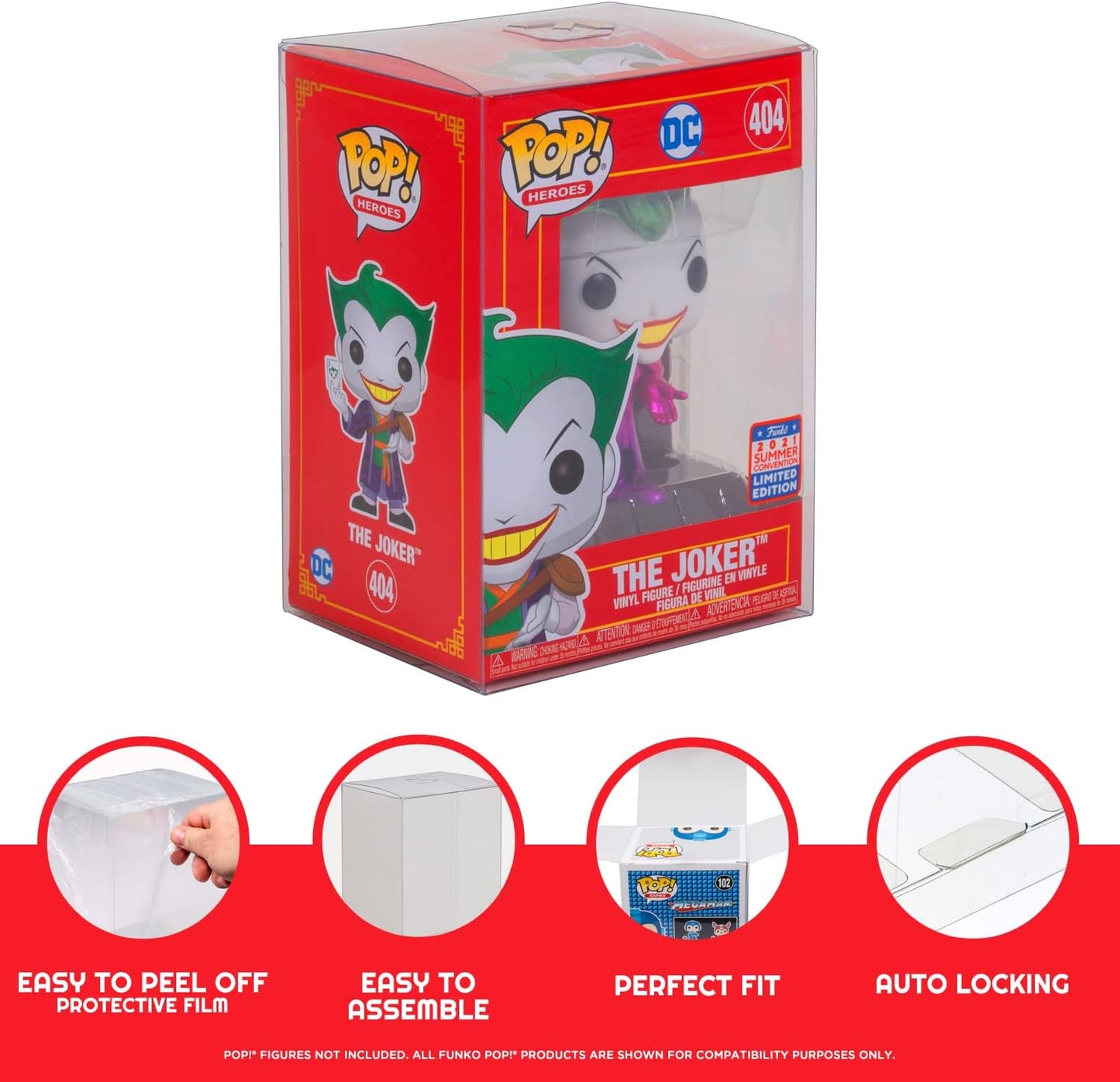 EVORETRO Premium Funko Pop Plastic Protector for 4 Inch